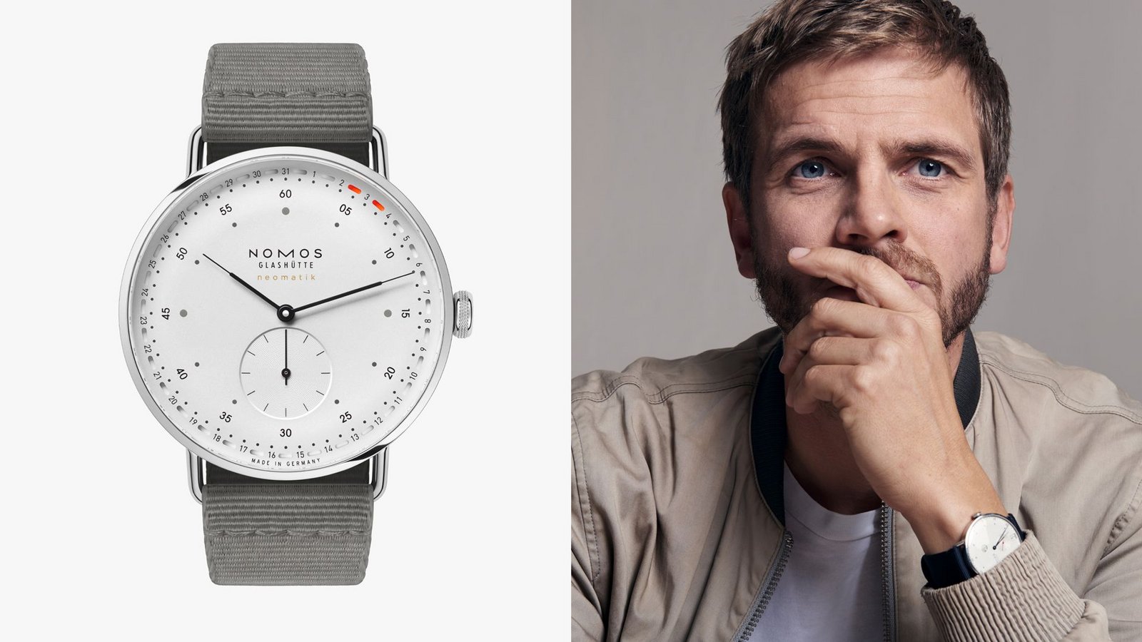 Die Metro von Nomos Glashütte ist beispielhaft für eine Armbanduhr mit klarer Formensprache und Typographie.Foto: NOMOS Glashuette