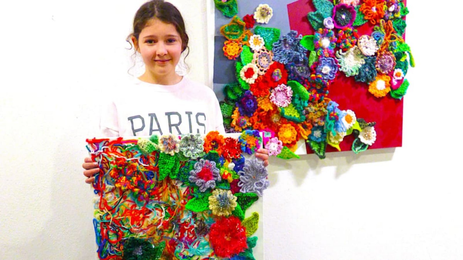 Die Blumenkunstwerke von Emma sind in der Ausstellung „Florales“ in der Kunst- und Werkschule Schönaich zu sehen.privat Die Blumenkunstwerke von Emma sind in der Ausstellung „Florales“ in der Kunst- und Werkschule Schönaich zu sehen.privat