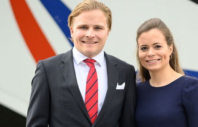 Das Führungs-Duo von Trigema: Wolfgang Grupp junior und Bonita Grupp.<span class='image-autor'>Foto: dpa/Sebastian Gollnow</span>