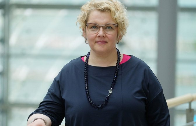 Maike Finnern steht seit 2021 an der Spitze der GEW.<span class='image-autor'>Foto: dpa/Sebastian Willnow</span>