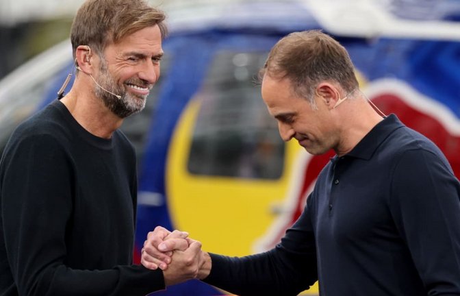 Jürgen Klopp mit Red-Bull-Boss Oliver Mintzlaff<span class='image-autor'>Jan Woitas/dpa</span>