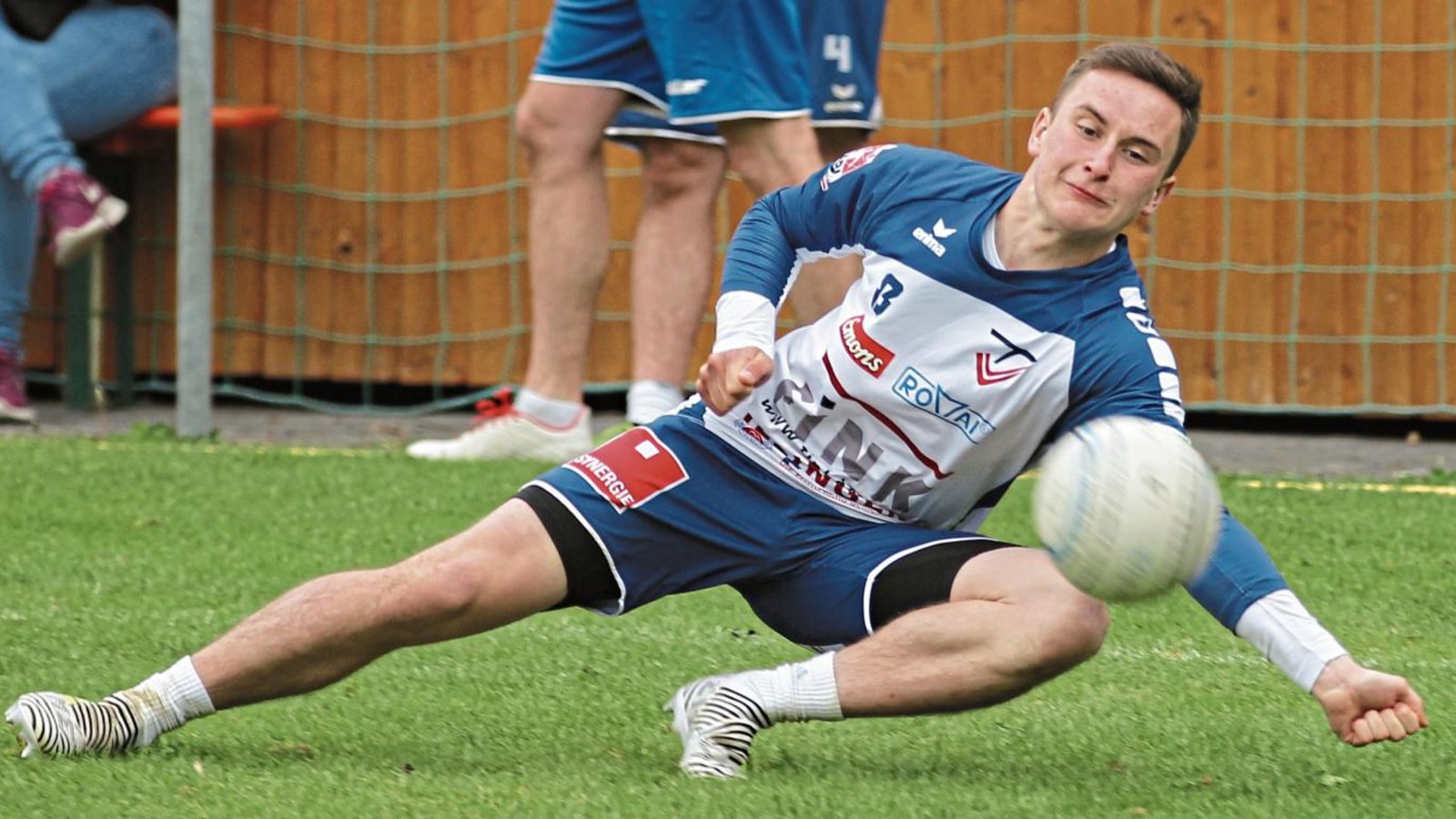 Jacob Jungclaussen zeigte auf der Mitteposition beim Erstligateam des TV Vaihingen eine starke Leistung. Fotos: Nachreiner