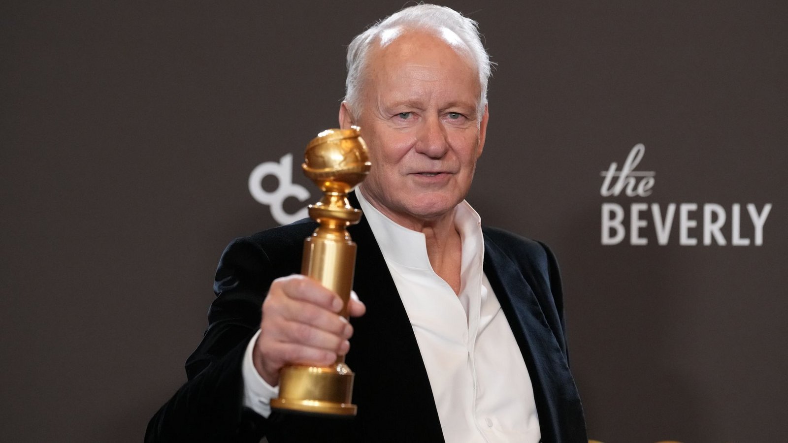 Seinen ersten Golden Globe bekam Skarsgård in diesem Jahr für seine Rolle in "Sentimental Value". (Archivbild)Foto: Chris Pizzello/Invision/AP/dpa