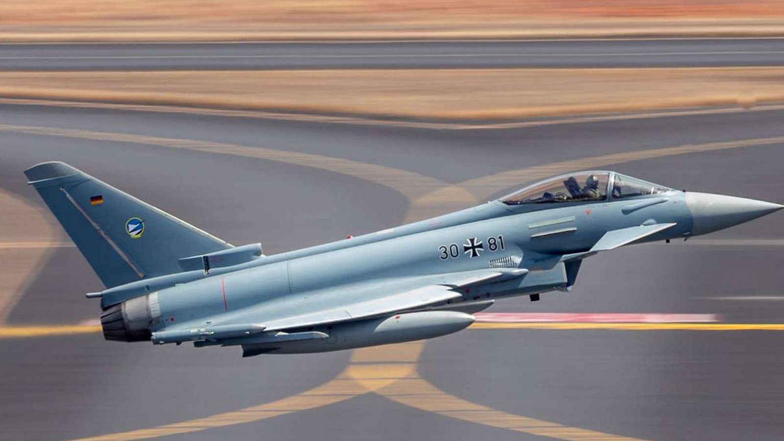 Ein Eurofighter vom Taktischen Luftwaffengeschwader 74 startet während der Übung „Kakadu 2022“ vom Gelände der Royal Australian Air Force.Foto: Bundeswehr/Jane Schmidt Ein Eurofighter vom Taktischen Luftwaffengeschwader 74 startet während der Übung „Kakadu 2022“ vom Gelände der Royal Australian Air Force.Foto: Bundeswehr/Jane Schmidt