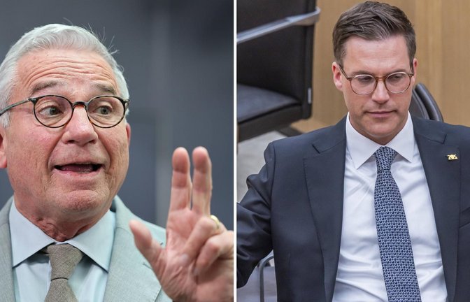 Thomas Strobl nimmt seine neue Rolle als Landtagspräsident sehr genau – zum Ärger von Manuel Hagel (Archivbilder).<span class='image-autor'>Foto: IMAGO/Andreas Gora & IMAGO/Arnulf Hettrich</span>