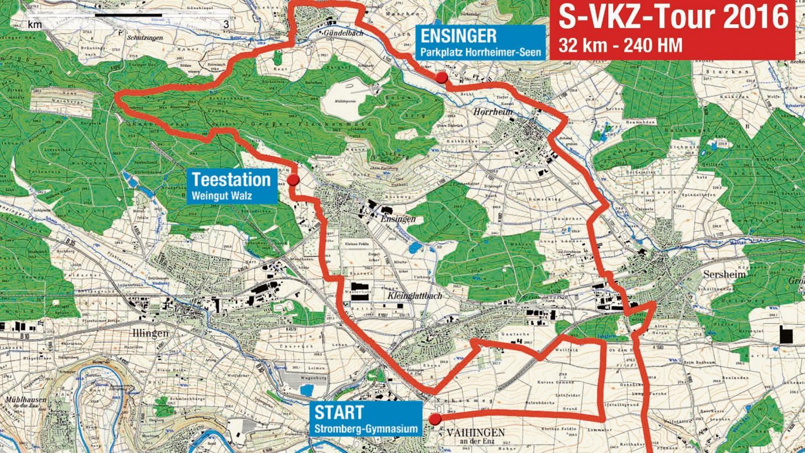 Hier die Tour der Radler am Samstag im Überblick.