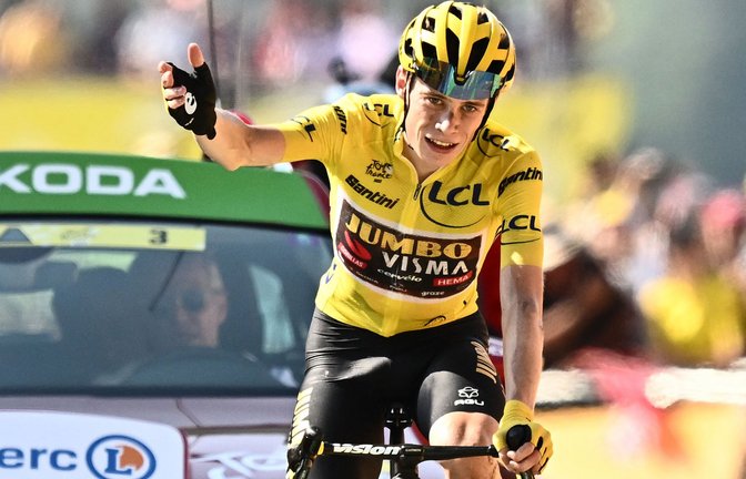 Jonas Vingegaard steht vor dem Triumph bei der Tour de France.<span class='image-autor'>Foto: AFP/MARCO BERTORELLO</span>