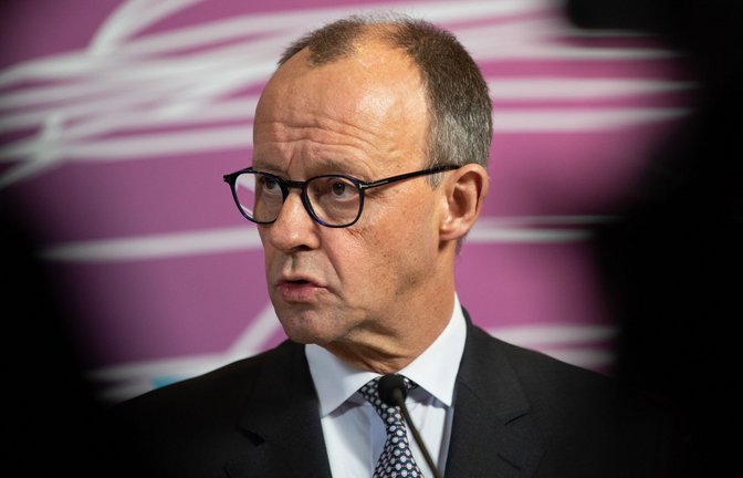 CDU-Chef Friedrich Merz steht seinen Mitgliedern Rede und Antwort.<span class='image-autor'>Foto: dpa/Marco Rauch</span>