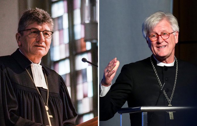 Der württembergische Landesbischof Ernst-Wilhelm Gohl (links) warnt den einstigen EKD-Chef Heinrich Bedford-Strohm vor Antisemitismus.<span class='image-autor'>Foto: Lichtgut/Ferdinando Iannone/dpa/Karmann</span>