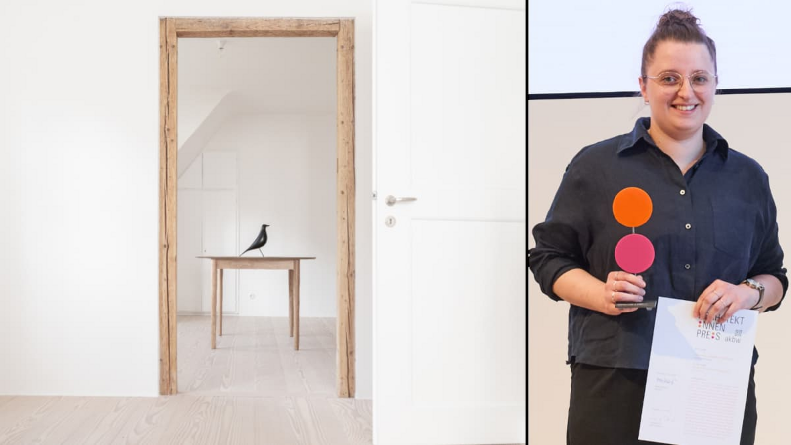 Die Architektin Veronika Lisanne Kazmeier hat eine Auszeichnung für die Sanierung eines historischen Dachgeschosses in Lichtenstein im Kreis Reutlingen erhalten. Architektenkammer-Vizepräsidentin Susanne Dürr betonte bei der Verleihung, wie wichtig der Architektinnenpreis ist und warnte vor eine Rollback.ABKW Die Architektin Veronika Lisanne Kazmeier hat eine Auszeichnung für die Sanierung eines historischen Dachgeschosses in Lichtenstein im Kreis Reutlingen erhalten. Architektenkammer-Vizepräsidentin Susanne Dürr betonte bei der Verleihung, wie wichtig der Architektinnenpreis ist und warnte vor eine Rollback.ABKW