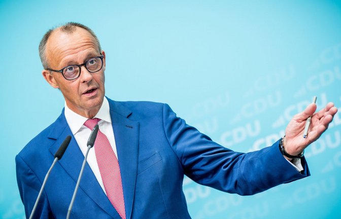 CDU-Chef Friedrich Merz zeigte sich stolz auf die Wahlergebnisse seiner Partei.<span class='image-autor'>Foto: dpa/Michael Kappeler</span>