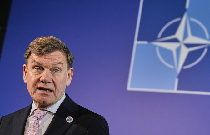 Außenminister Wadephul beim Besuch in der Türkei.<span class='image-autor'>Foto: Khalil Hamra/AP/dpa</span>