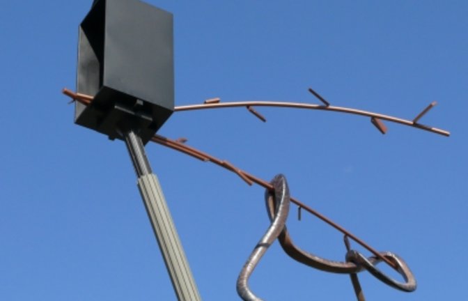Schlange Skulptur Auke de Vries Sternenkreuzung Ludwigsburg Foto: Peter Rothacker
