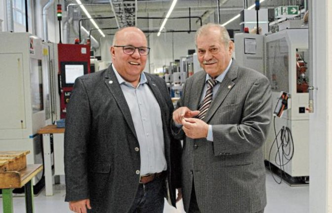 Firmengründer Gustav Werthwein und Sohn Uli.