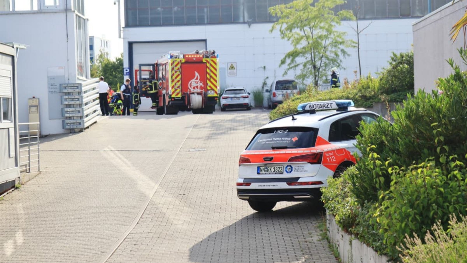 Einsatz auf Firmengelände nach Akkubrand mit acht VerletztenBlaulichtzentrale.de / Kevin Lermer