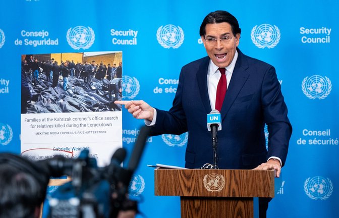 Israels UN-Botschafter Danny Danon.<span class='image-autor'>Foto: Angelina Katsanis/AP/dpa/Angelina Katsanis</span>