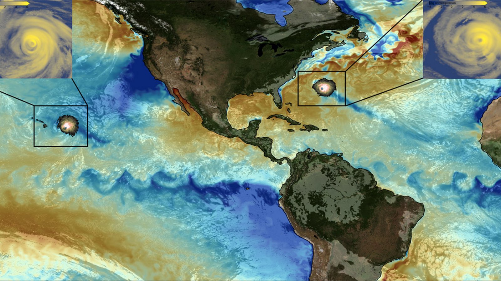 Ein neues Klimamodell zeigt die globale Klimaentwicklung, aber auch kleinräumige Phänomene wie Hurrikans, Meeresströmungen oder Wolken in besonders hoher Auflösung.Foto: © Institute for Basic Science Ein neues Klimamodell zeigt die globale Klimaentwicklung, aber auch kleinräumige Phänomene wie Hurrikans, Meeresströmungen oder Wolken in besonders hoher Auflösung.Foto: © Institute for Basic Science