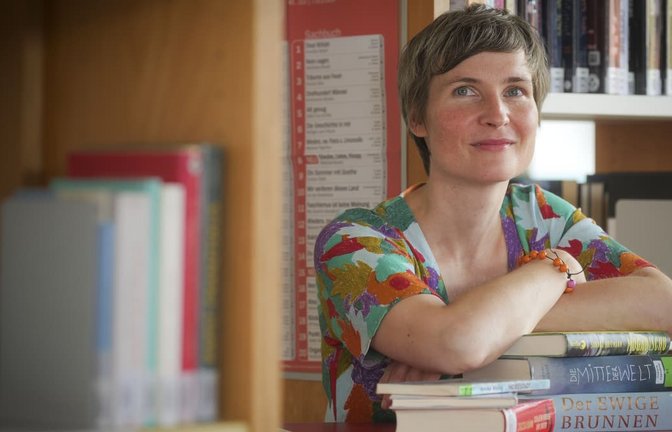 Jessica Sabasch in der Stadtbibliothek Holzgerlingen<span class='image-autor'>Simon Granville</span>