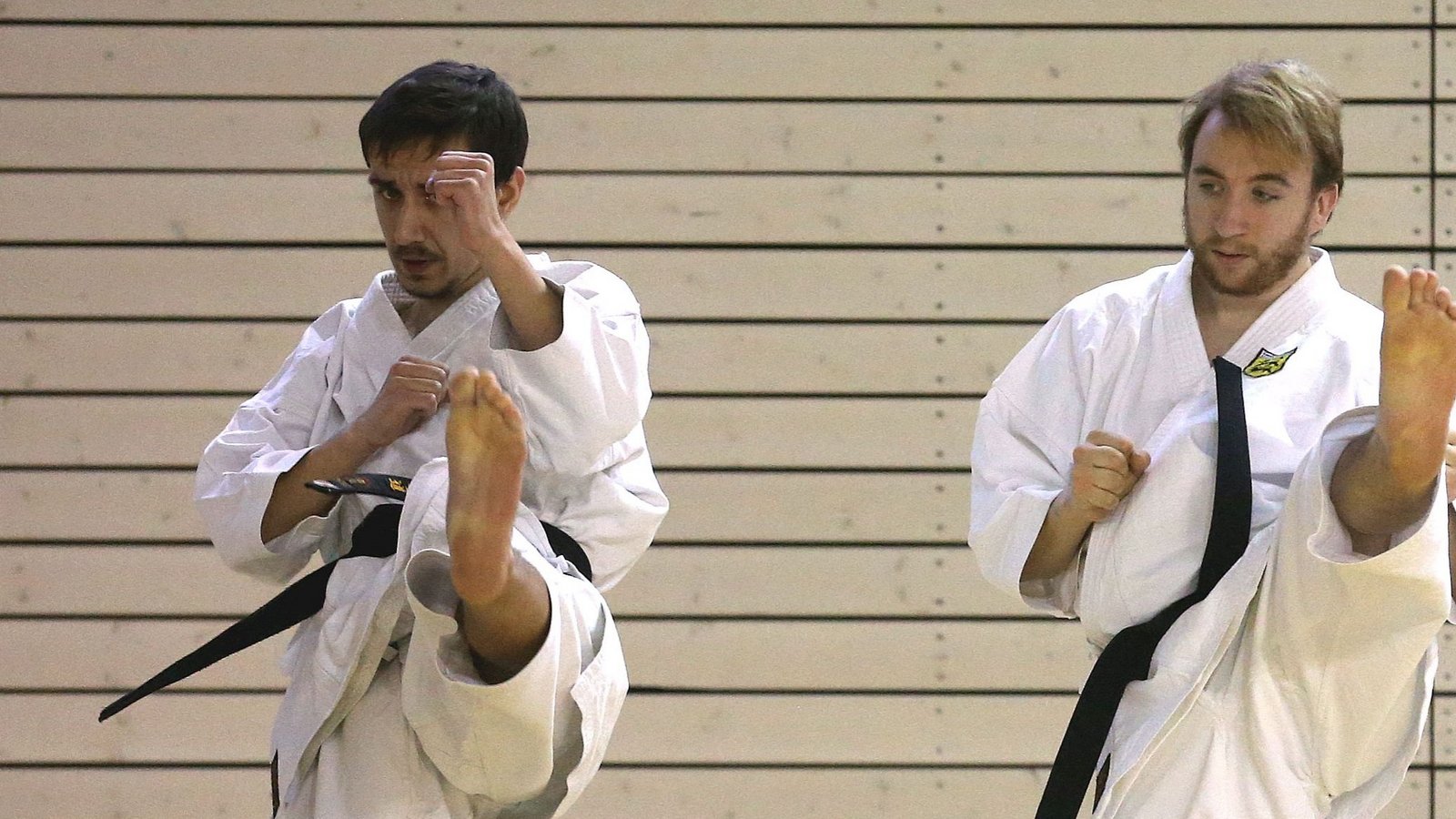 Michael Lesic und Albert Singer (von links) wollen beide bei der Karate-DM in Ludwigsburg auf das Podest in ihrer Kategorie. Foto: Küppers