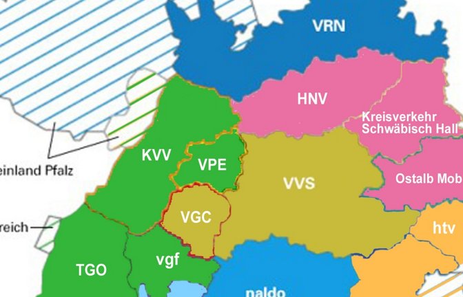 Verbundkarte des Landes.