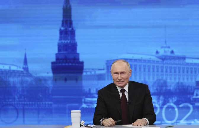 Putin im TV-Studio<span class='image-autor'>Foto: dpa/Gavriil Grigorov</span>
