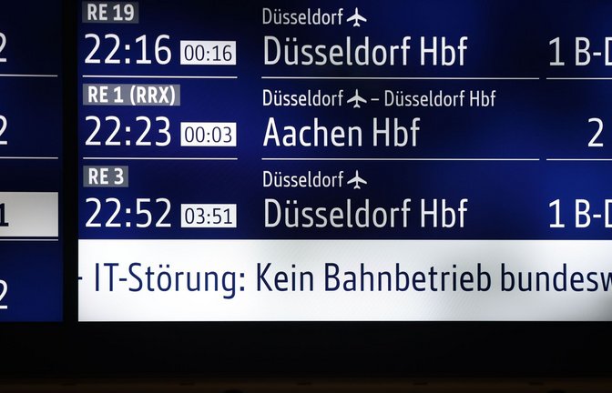Der Verkehr der Deutschen Bahn ist wegen einer Funkstörung bundesweit eingestellt (Symbolfoto).<span class='image-autor'>Foto: Christoph Reichwein/dpa/Christoph Reichwein</span>