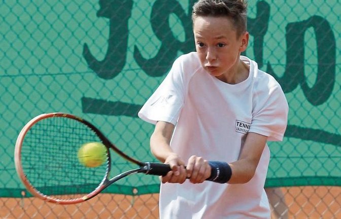 Jakob Schwenck vom TV Vaihingen kämpft in der U 12 um den Turniersieg beim Sparkassen-Cup um den Vaihinger Löwen auf dem Wolfsberg. Foto: Archiv/Nachreiner