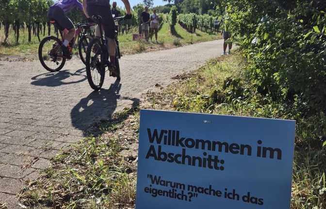 Vermutlich haben sich einige Radsportler am Sonntag am Fellbacher Alten Bergweg diese Frage gestellt.<span class='image-autor'>Susanne Degel</span>
