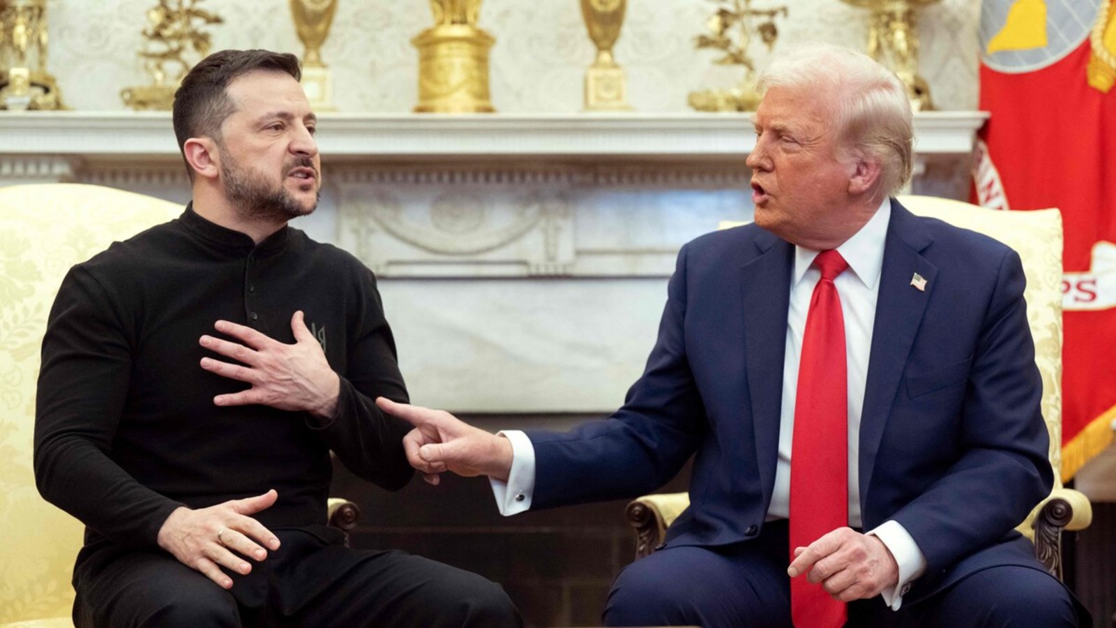 Der ukrainische Präsident Selenskyj (li.) widerspricht US-Präsident Trump.Foto: AFP/SAUL LOEB Der ukrainische Präsident Selenskyj (li.) widerspricht US-Präsident Trump.Foto: AFP/SAUL LOEB