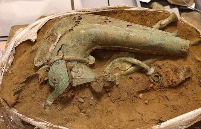 Diese knapp 2000 Jahre alte keltische Kriegstrompete wurde in Norfolk entdeckt – der Region, in der die Kelten unter Königin Boudicca um diese Zeit gegen die Römer kämpften.<span class='image-autor'>Foto: © Norfolk Museums Service</span>