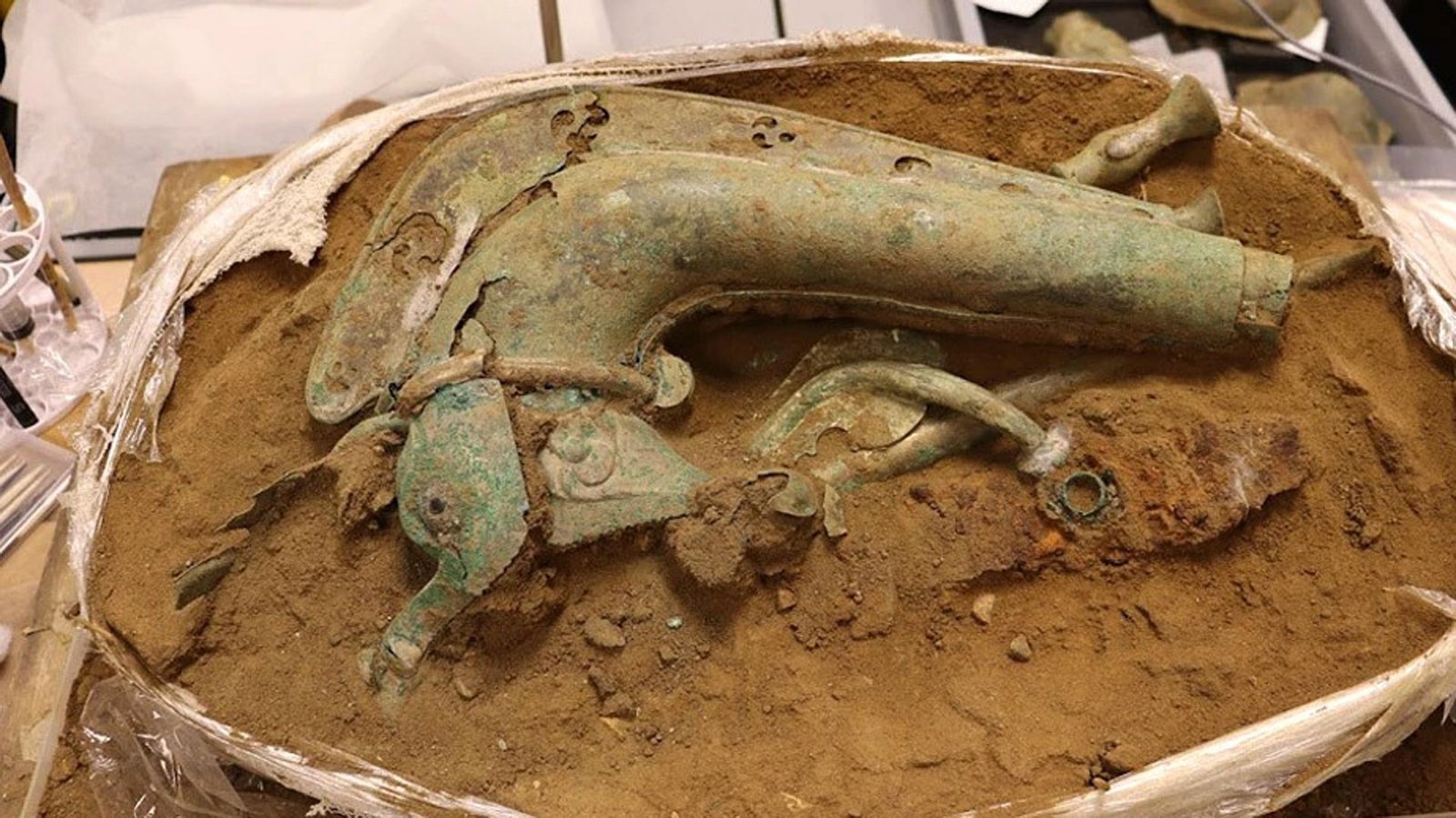 Diese knapp 2000 Jahre alte keltische Kriegstrompete wurde in Norfolk entdeckt – der Region, in der die Kelten unter Königin Boudicca um diese Zeit gegen die Römer kämpften.Foto: © Norfolk Museums Service