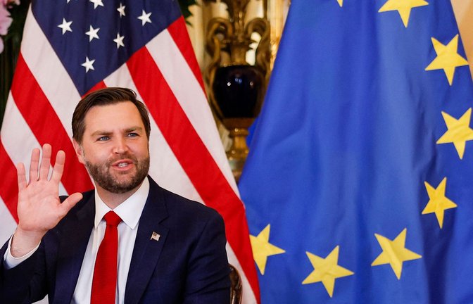 Der amerikanische Vizepräsident J.D. Vance hat Europa aufgefordert, mehr für die eigene Verteidigung zu tun.<span class='image-autor'>Foto: dpa/Ian Langsdon</span>