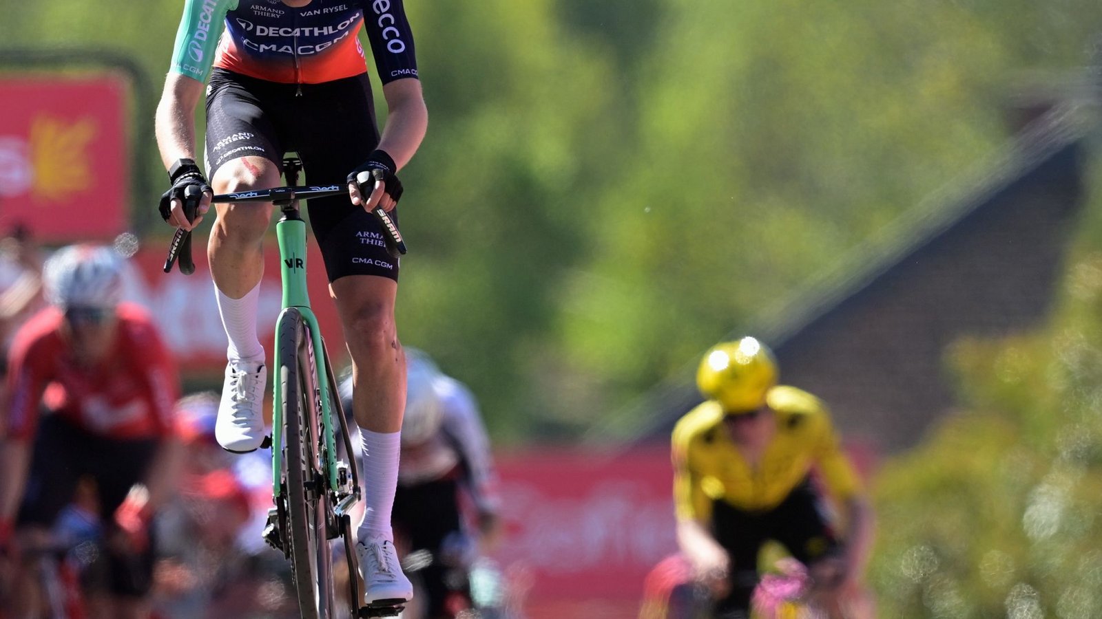 Paul Seixas bei seinem Sieg beim Flèche Wallonne. (Archivbild)Foto: David Pintens/Belga/dpa