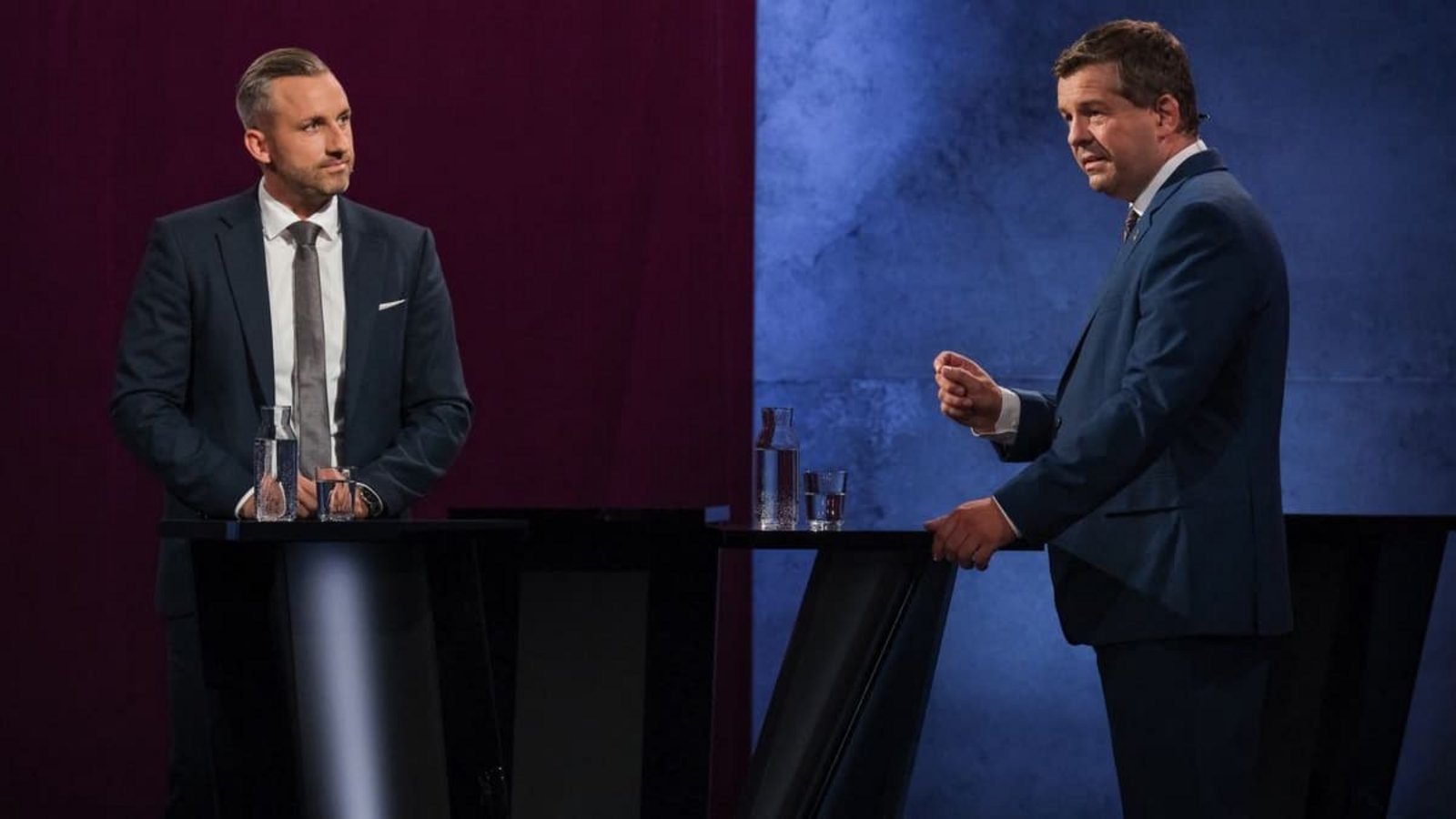 MDR-Wahlarena mit den Spitzenkandidaten Ulrich Siegmund (AfD) und Sven Schulze (CDU) zur Landtagswahl.Klaus-Dietmar Gabbert/dpa MDR-Wahlarena mit den Spitzenkandidaten Ulrich Siegmund (AfD) und Sven Schulze (CDU) zur Landtagswahl.Klaus-Dietmar Gabbert/dpa