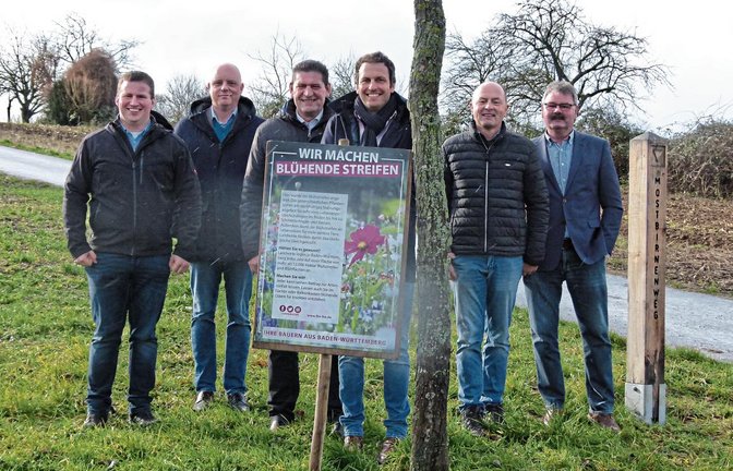 Die Spitze des Bauernverbandes Heilbronn-Ludwigsburg (von links): Florian Petschl, Geschäftsführer Jan Schwarting, Vorsitzender Eberhard Zucker sowie Stefan Kerner, Andreas Schnepf und Helmut Eberle.  Foto: Faulhaber