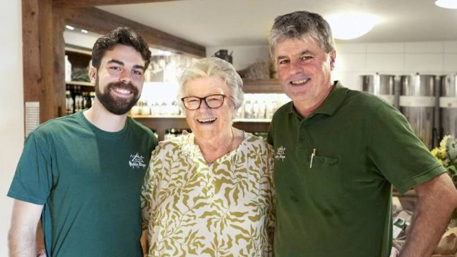 Drei Generationen (von links): Kilian, Helga und Jürgen Krauth. Foto: Thilo Keller
