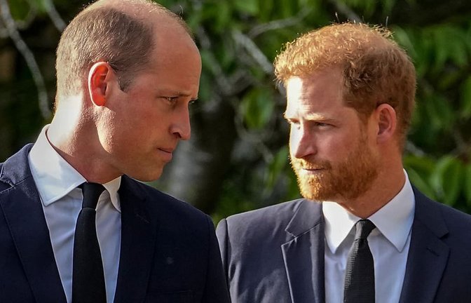 Wie bei Kain und Abel: Der Brüderzwist zwischen Prinz William und Prinz Harry belastet die königliche Familie&nbsp;– und liefert unablässig Stoff für mediale Ausschlachtung..<span class='image-autor'>Martin Meissner/AP/dpa</span>