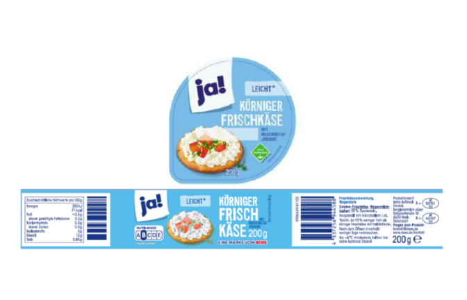 Eine Charge dieses Frischkäses ist betroffen.<span class='image-autor'>Foto: Kundenaushang der Firma Berglandmilch eGen / REWE Markt GmbH</span>
