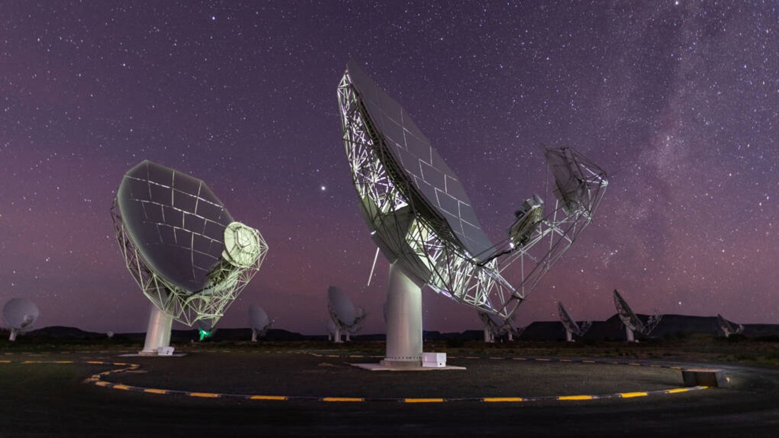 Das MeerKAT-Radioteleskop in Südafrika ist  eines der leistungsstärksten Radioteleskope der Welt.Foto: Imago/Xinhua