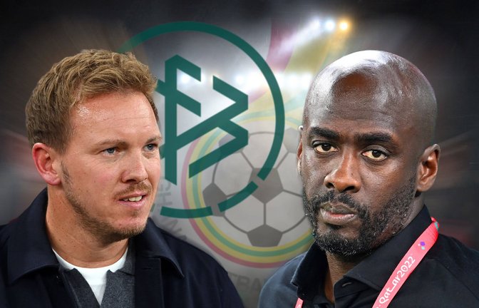 Ghanas Chefcoach Otto Addo (re.) fordert an diesem Montag in Stuttgart die deutsche Fußball-Nationalelf von Bundestrainer Julian Nagelsmann heraus.<span class='image-autor'>Foto: IMAGO/Sven Simon</span>