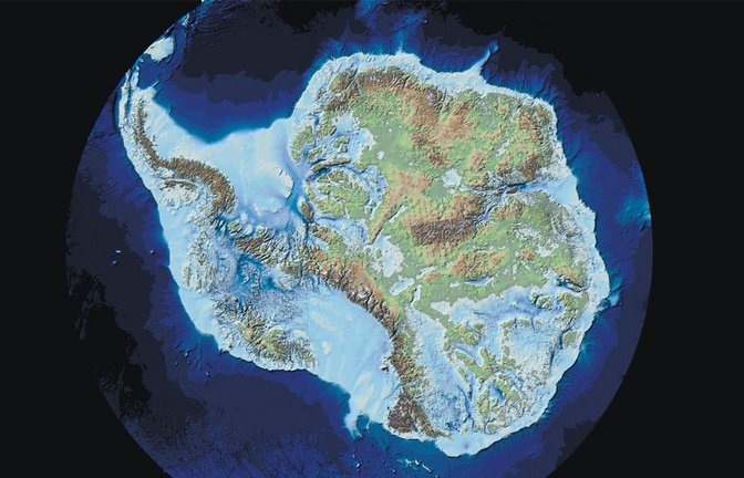 Die neue Kartierung zeigt die subglaziale Topografie der Antarktis so genau wie nie zuvor.<span class='image-autor'>Foto: © Bedmap3/ Pritchard et al./Scientific Data, 2025</span>