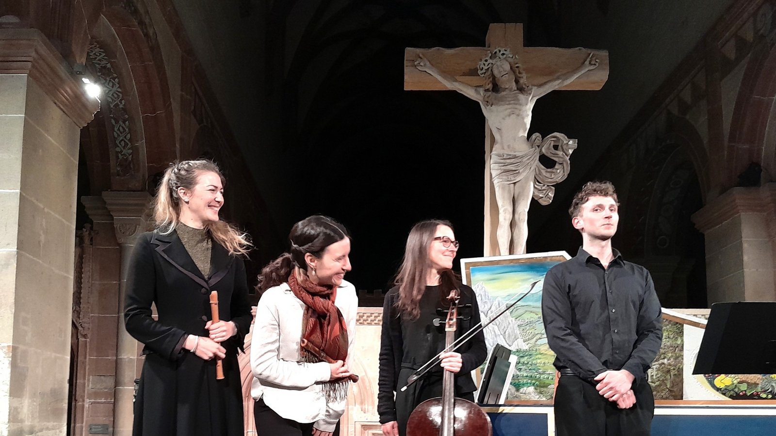 Der Reigen der Maulbronner Klosterkonzerte beginnt mit Tabea Wink, Marie Sophie Wunder, Verena Spies und Dominik Heidl als Ensemble Barock plus. Foto: Filitz Der Reigen der Maulbronner Klosterkonzerte beginnt mit Tabea Wink, Marie Sophie Wunder, Verena Spies und Dominik Heidl als Ensemble Barock plus. Foto: Filitz