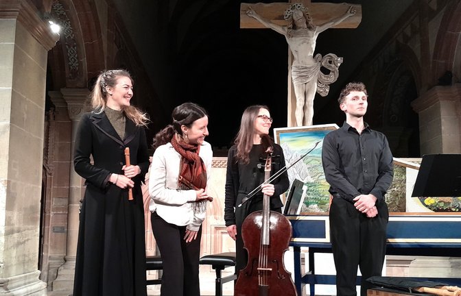 Der Reigen der Maulbronner Klosterkonzerte beginnt mit Tabea Wink, Marie Sophie Wunder, Verena Spies und Dominik Heidl als Ensemble Barock plus.  <span class='image-autor'>Foto: Filitz</span>