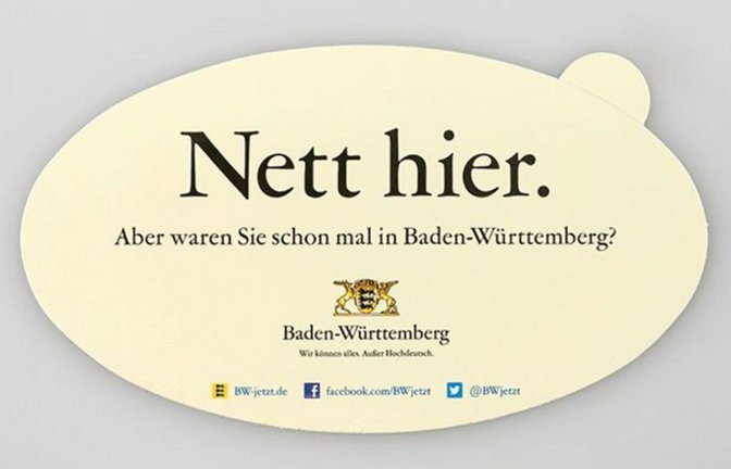 Auch noch Jahrzehnte nach dem Start der Kampagne des Landes Baden-Württemberg sorgt ein Aufkleber für Debatten im Netz.<span class='image-autor'>Foto: bw-jetzt</span>
