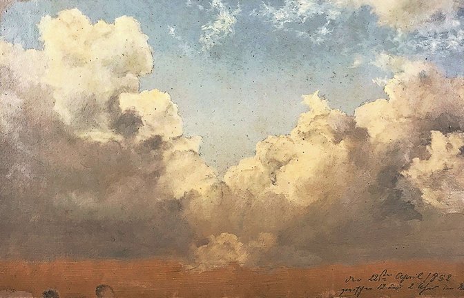 Berend Goos war ein talentierter Wolkenmaler, wie die Studie von 1852 zeigt.<span class='image-autor'>Foto: Museumsberg Flensburg</span>