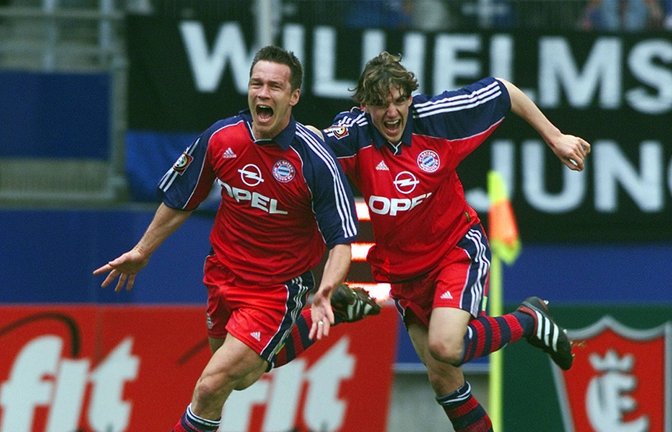 Das Tor in der Nachspielzeit von Patrik Andersson am 34. Spieltag der Saison 2000/01 sorgte für den Titel für die Bayern und die berühmte 5-Minuten-Meisterschaft von Schalke 04.<span class='image-autor'>Foto: imago images/Pressefoto Baumann/imago sportfotodienst</span>