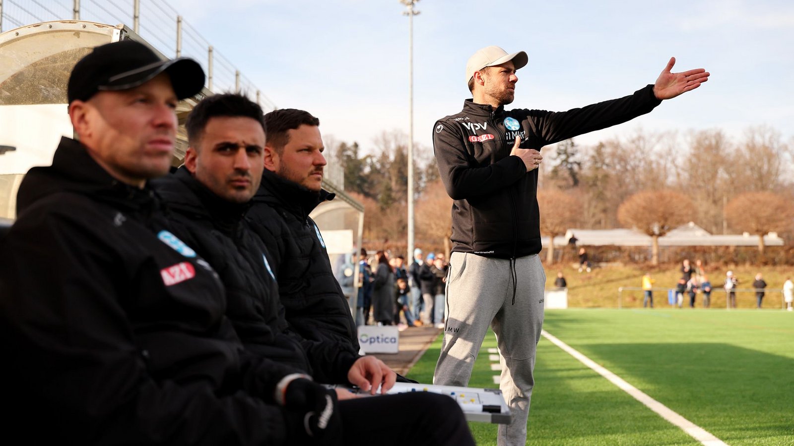 Kickers-Trainer Marco Wildersinn hatte viel zu korrigieren.Foto: Baumann/Alexander Keppler