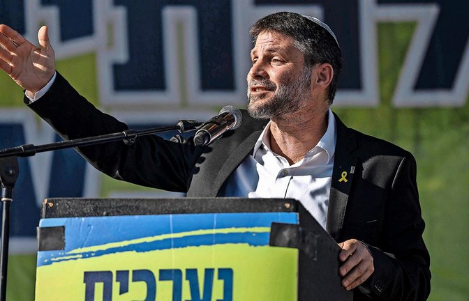Der ultrarechte Finanzminister Bezalel Smotrich will die Osloer Verträge aufheben und die Entfernung von Palästinensern aus Gaza und dem Westjordanland fördern (Archivfoto).<span class='image-autor'>Foto: dpa/Ilia Yefimovich</span>