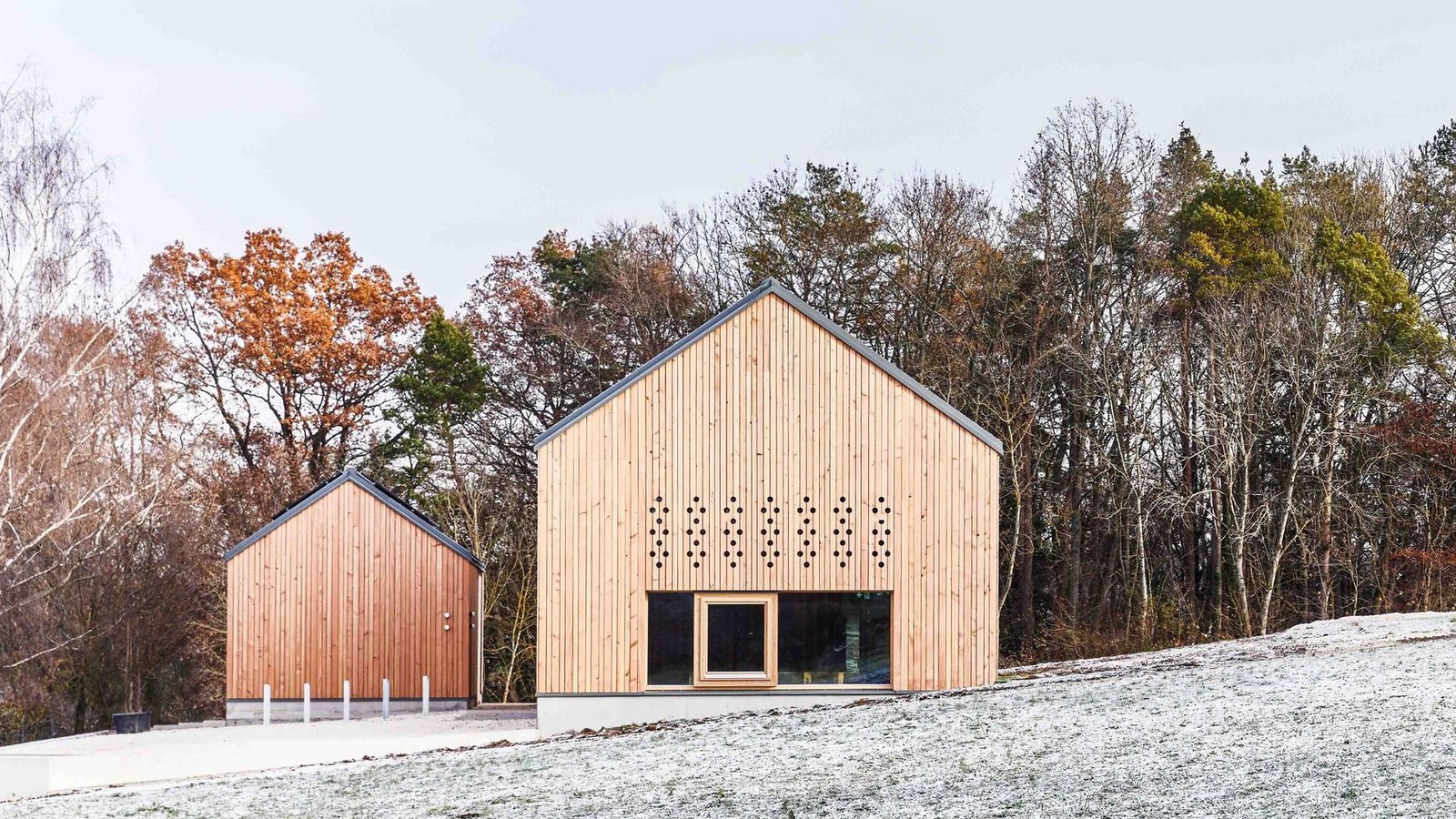 Bildungszentrum in Weil der Stadt, entworfen in Holzbauweise vom Stuttgarter Büro lohrmannarchitekten.Foto: Volker Schrank