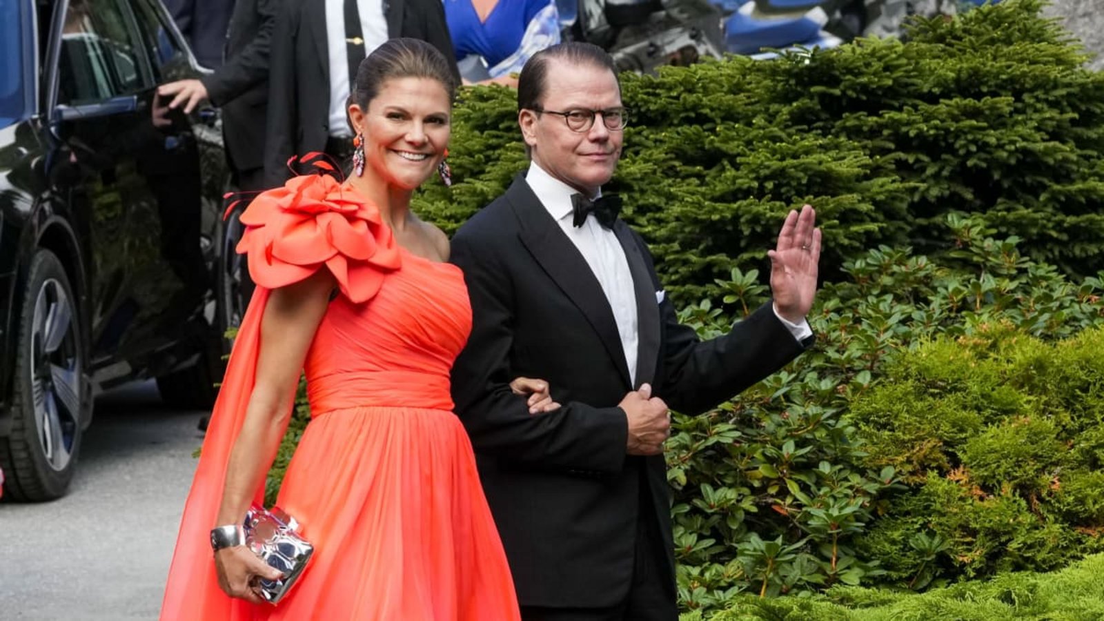 Kronprinzessin Victoria und Prinz Daniel von Schweden nach der Hochzeit von Prinzessin Märtha Louise von Norwegen und Durek Verrett im Jahr 2024.picture alliance/dpa/NTB | Cornelius Poppe Kronprinzessin Victoria und Prinz Daniel von Schweden nach der Hochzeit von Prinzessin Märtha Louise von Norwegen und Durek Verrett im Jahr 2024.picture alliance/dpa/NTB | Cornelius Poppe